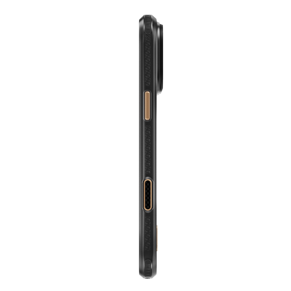 Apple iPhone 18 Pro Kılıf M-safe Şarj Özellikli Raptic Aramid Dual Rise Serisi 24 Ayar Altın Kaplamalı Karbon Kapak - 3