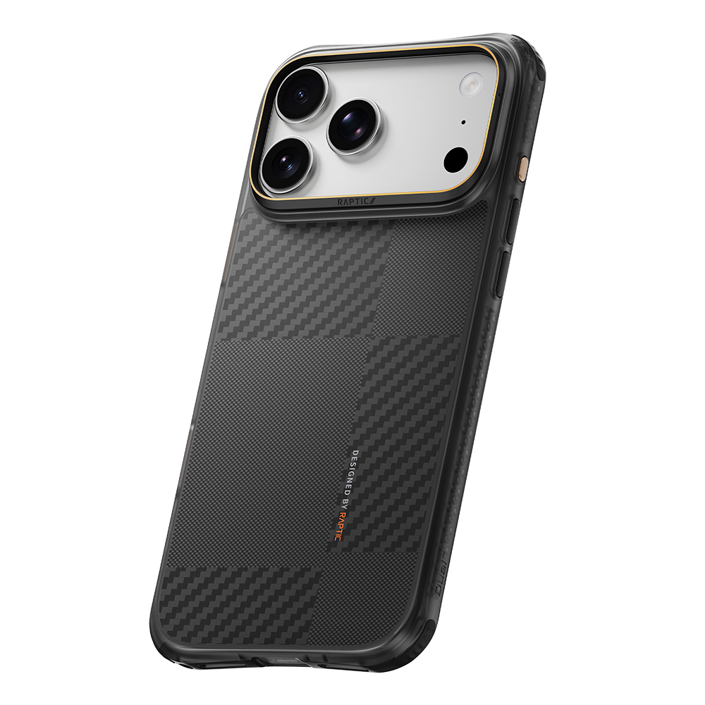 Apple iPhone 18 Pro Kılıf M-safe Şarj Özellikli Metal Kamera Çerçeveli Raptic Aramid Dual Karbon Fiber Mondrian Serisi Kapak - 2