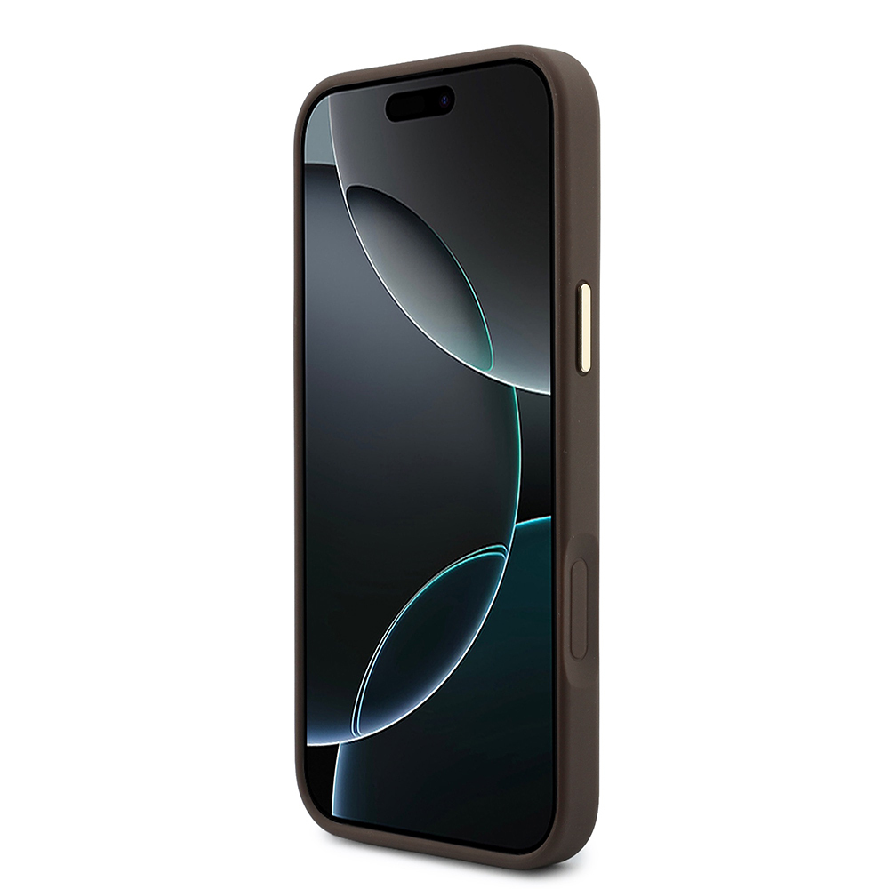Apple iPhone 17 Pro Max Uyumlu Kılıf Guess Orjinal Lisanslı M-safe Şarj Özellikli Askılı ve 4G Metal Logolu Kartlıklı Kapak - 4