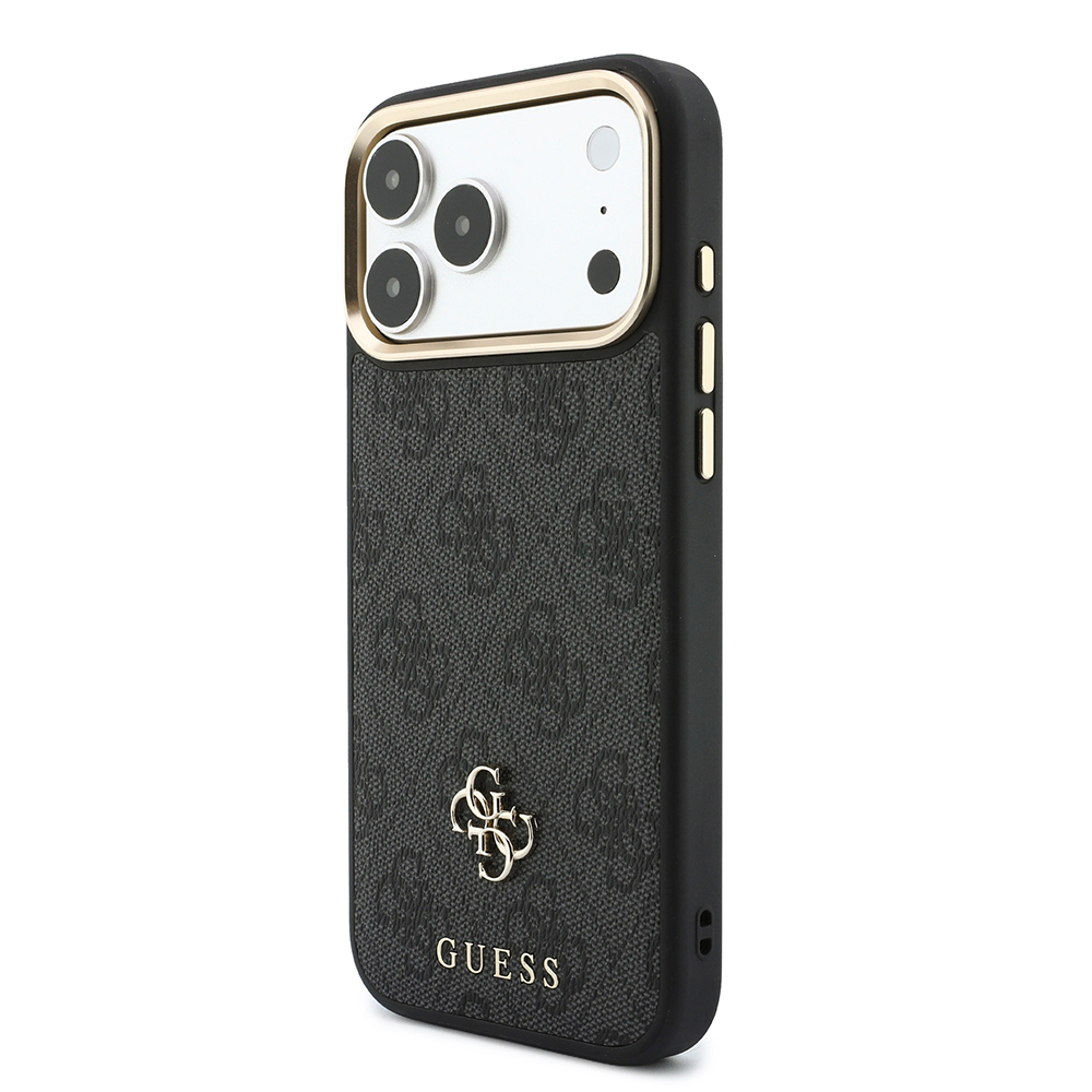Apple iPhone 17 Pro Max Uyumlu Kılıf Guess Orjinal Lisanslı M-safe Şarj Özellikli Askılı ve 4G Metal Logolu Kartlıklı Kapak - 1