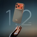 Apple iPhone 18 Pro Max Kılıf M-safe Şarj Özellikli Raptic Aramid Skin Origin Serisi Karbon Kapak - 12