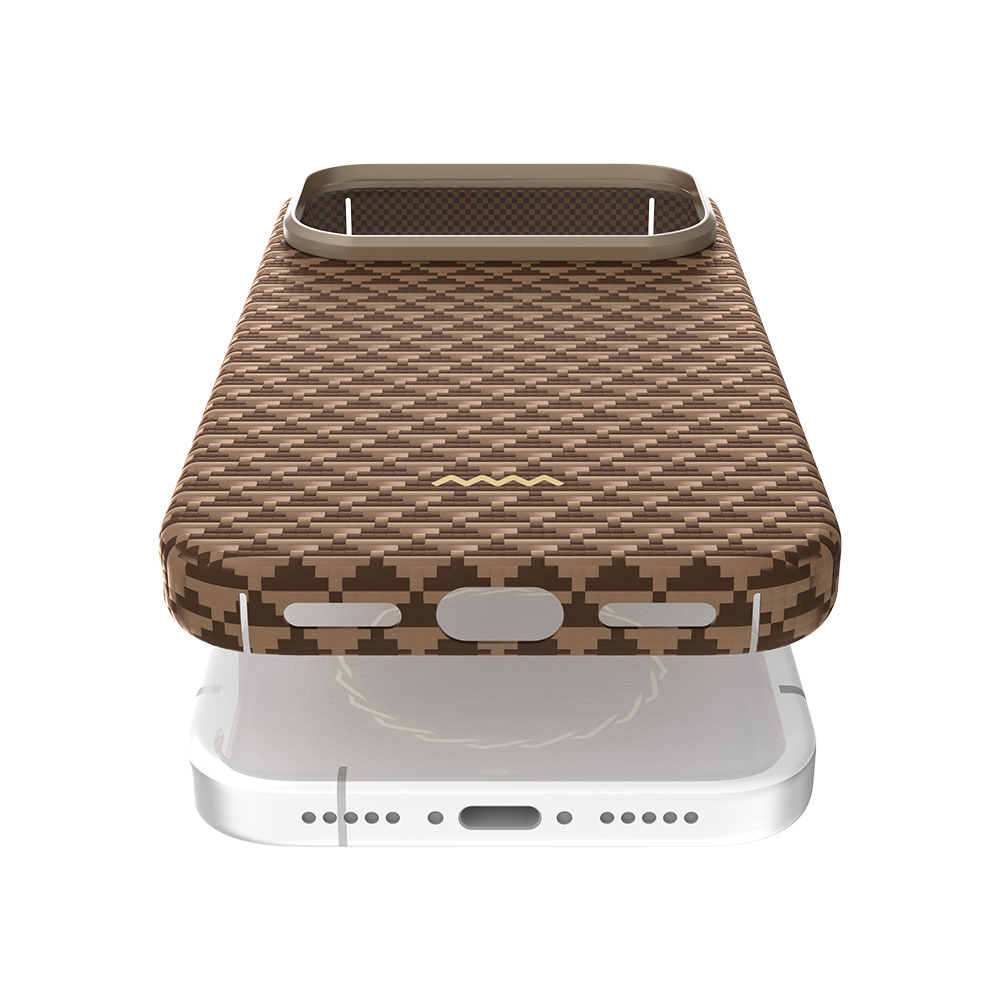 Apple iPhone 18 Pro Max Kılıf M-safe Şarj Özellikli Raptic Aramid Skin Origin Serisi Karbon Kapak - 21