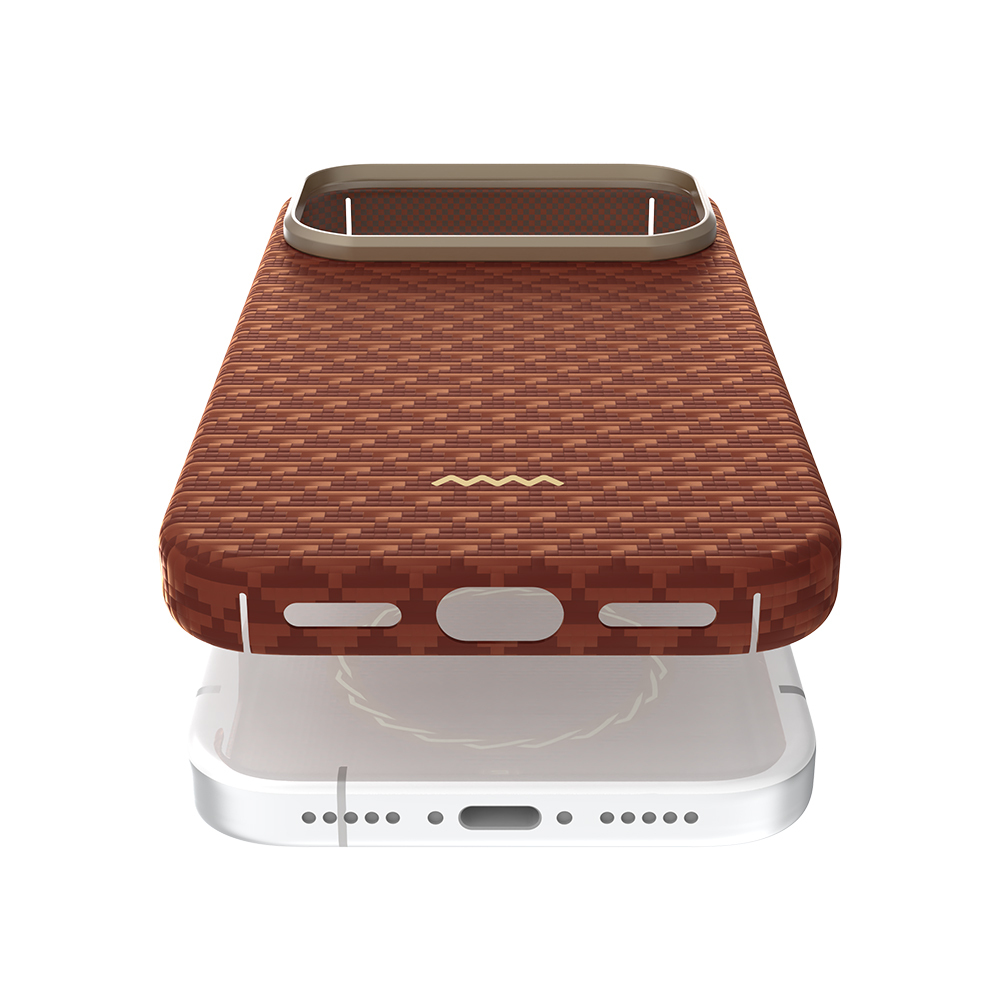 Apple iPhone 18 Pro Max Kılıf M-safe Şarj Özellikli Raptic Aramid Skin Origin Serisi Karbon Kapak - 29