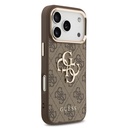 Apple iPhone 18 Pro Max Kılıf Guess Orjinal Lisanslı Gold Metal Kamera Çerçeveli 4G Desenli Metal Büyük 4G ve Yazı Logolu Kapak - 10