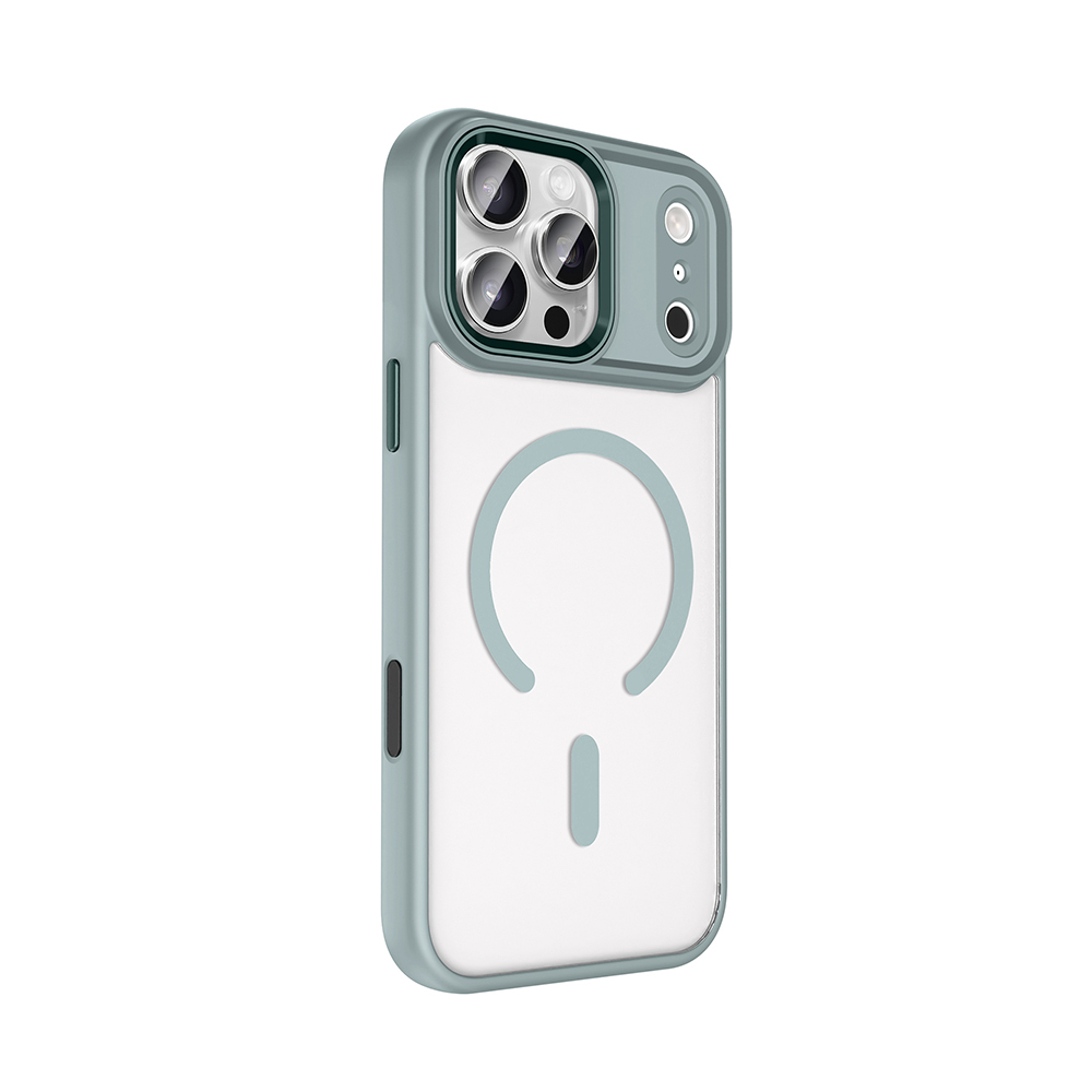 Apple iPhone 17 Pro Max Uyumlu Kılıf Wireless Şarj Özellikli Zore Krom M-safe Silikon Kapak - 1