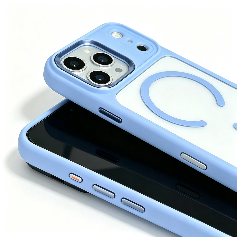 Apple iPhone 17 Pro Max Uyumlu Kılıf Wireless Şarj Özellikli Zore Krom M-safe Silikon Kapak - 1