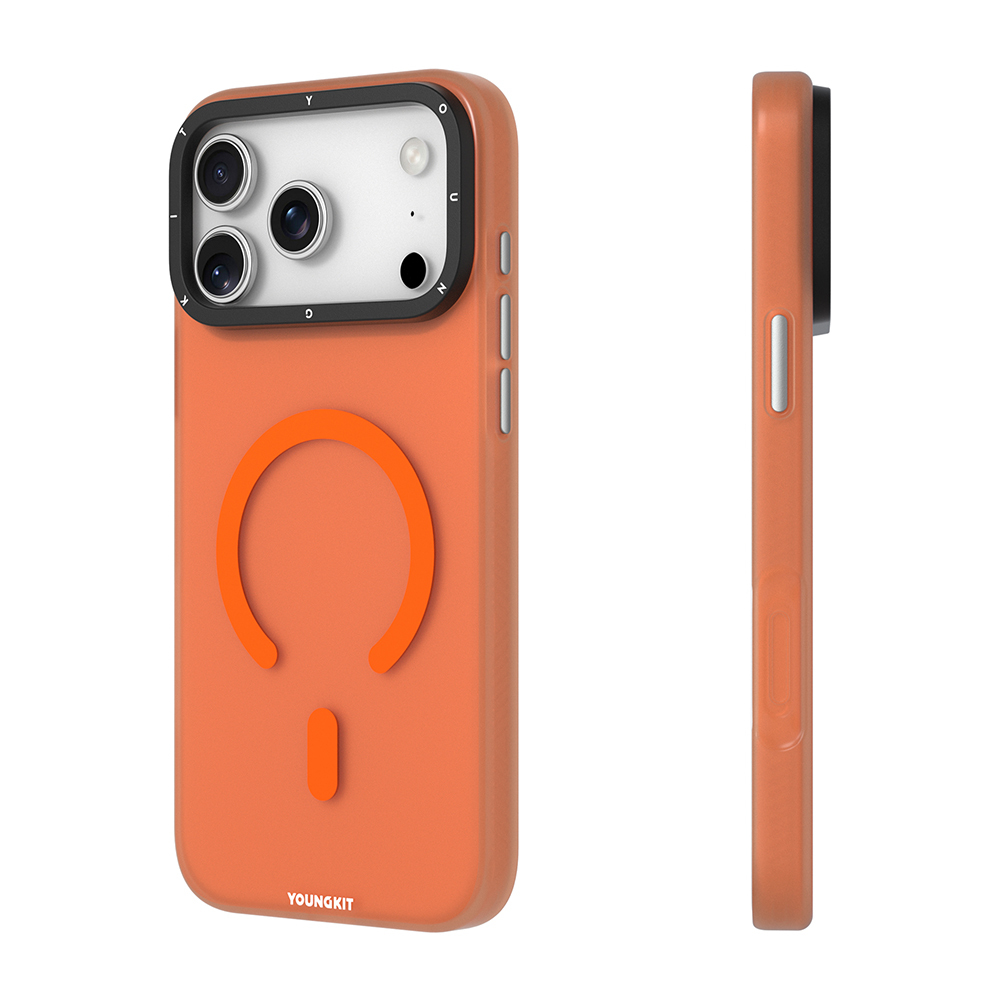Apple iPhone 17 Pro Max Uyumlu Kılıf M-safe Şarj Özellikli Youngkit Hidden Sand Serisi Kapak - 4