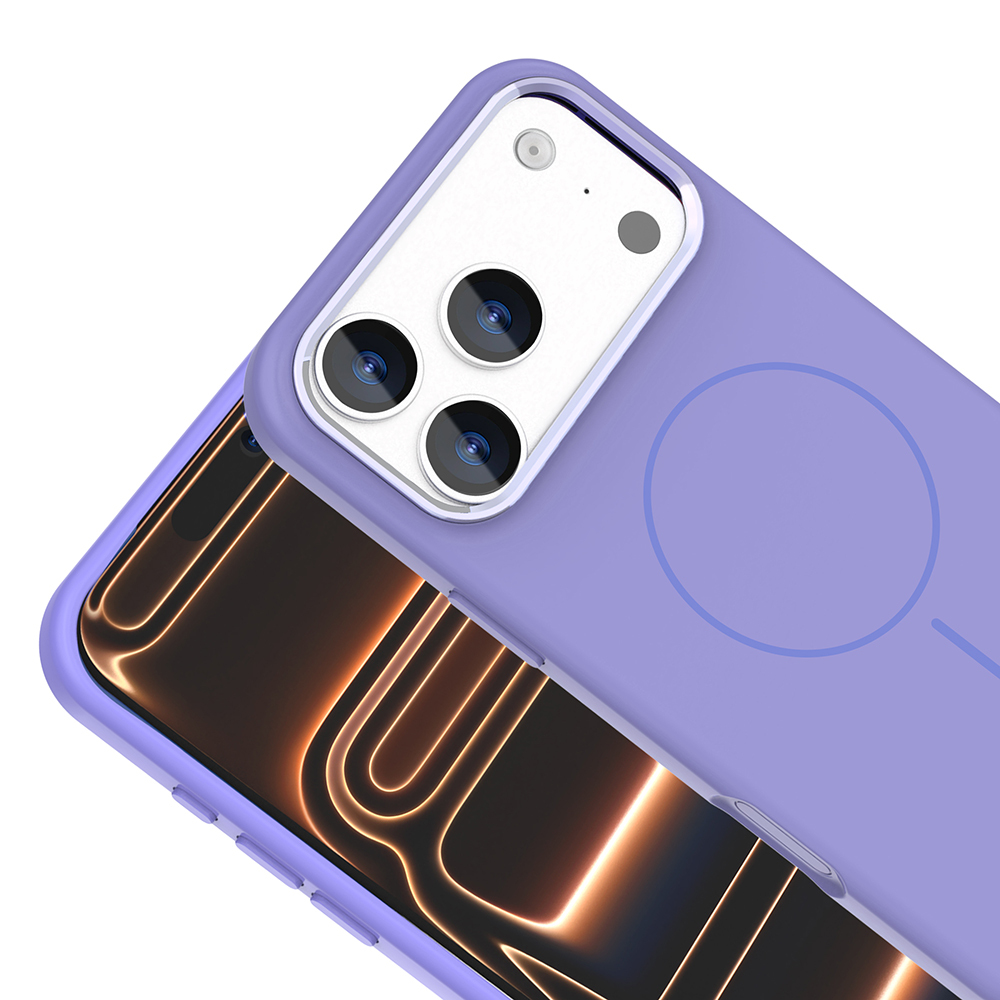 Apple iPhone 17 Pro Max Uyumlu Kılıf M-Safe Şarj Özellikli Metal Kamera Çerçeveli Zore Edi Silikon Kapak - 9