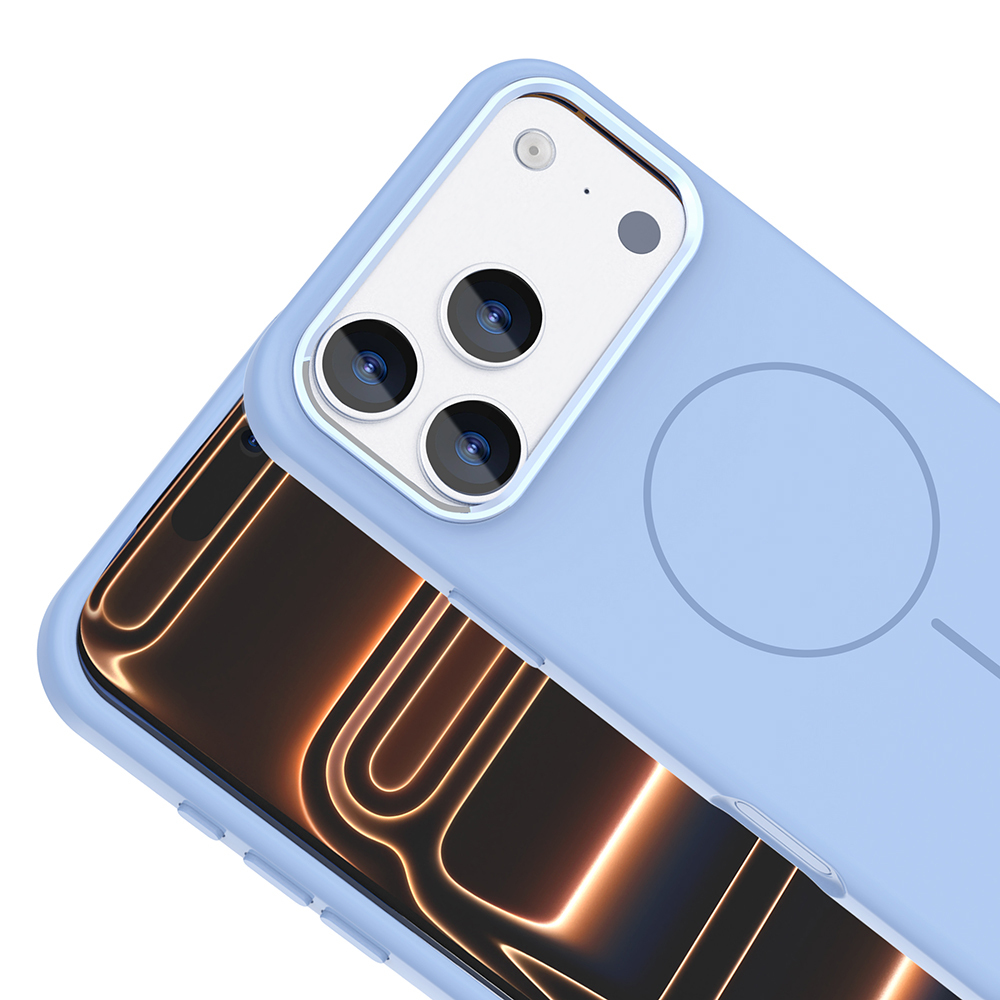 Apple iPhone 17 Pro Max Uyumlu Kılıf M-Safe Şarj Özellikli Metal Kamera Çerçeveli Zore Edi Silikon Kapak - 12