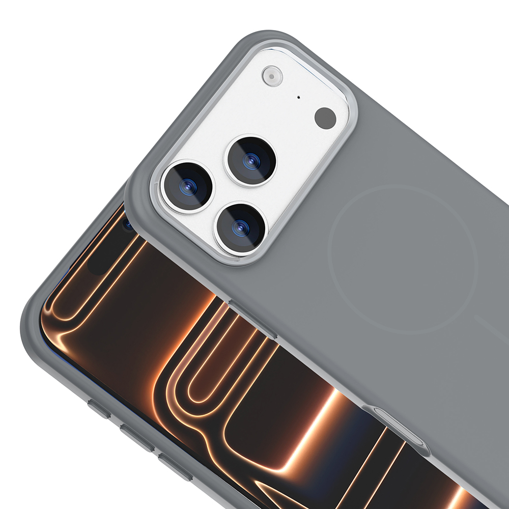 Apple iPhone 17 Pro Max Uyumlu Kılıf M-Safe Şarj Özellikli Metal Kamera Çerçeveli Zore Edi Silikon Kapak - 13