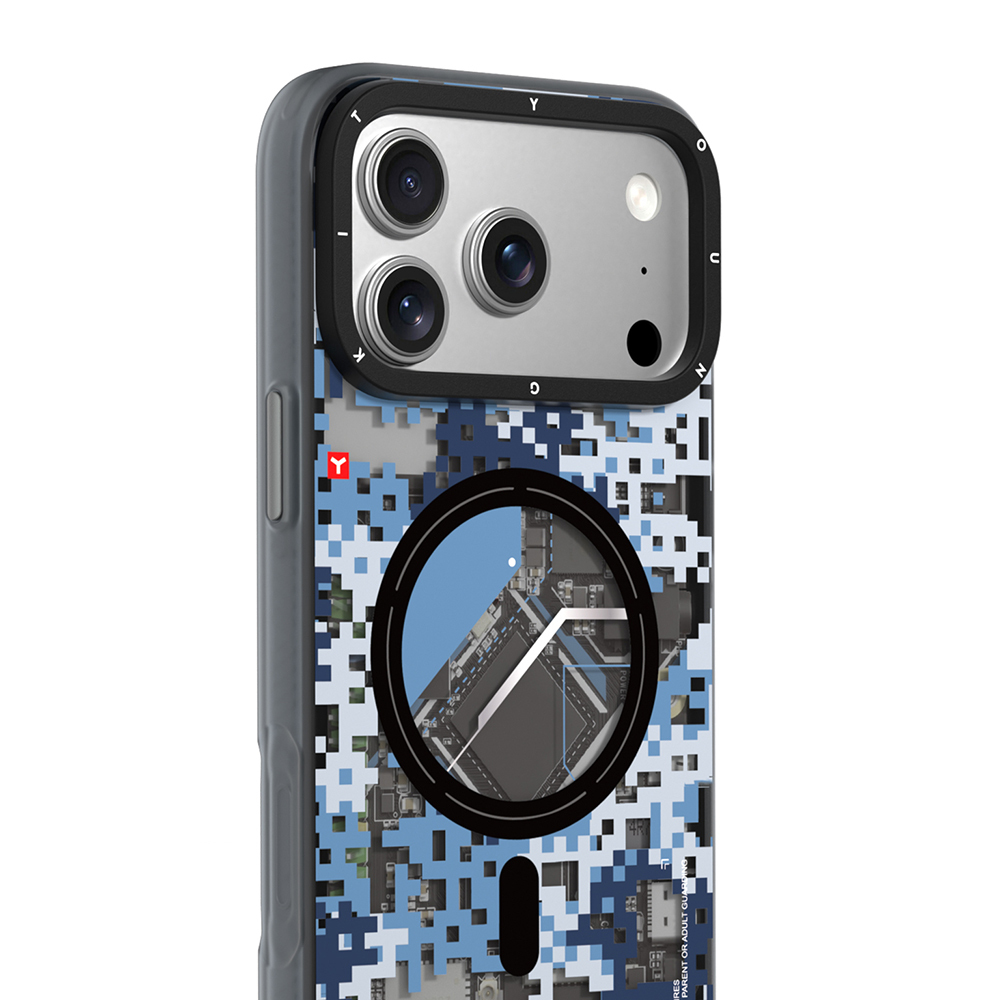 Apple iPhone 17 Pro Max Uyumlu Kılıf M-Safe Şarj Özellikli Youngkit Camouflage Sykell Serisi Kapak - 12