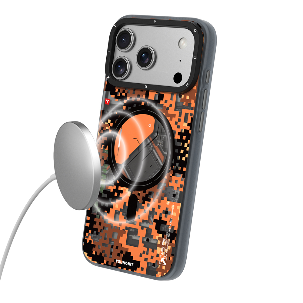 Apple iPhone 17 Pro Max Uyumlu Kılıf M-Safe Şarj Özellikli Youngkit Camouflage Sykell Serisi Kapak - 13