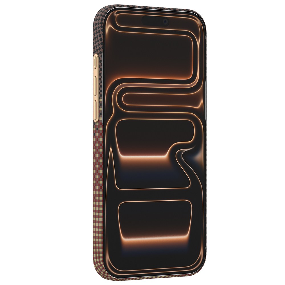Apple iPhone 18 Pro Max Kılıf M-safe Şarj Özellikli Raptic Aramid Skin Serenity Serisi Karbon Kapak - 4