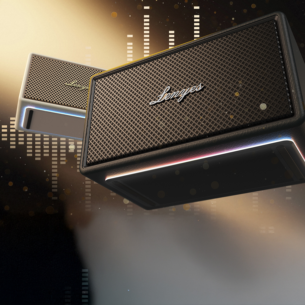 Lenyes S877 Serisi RGB Işıklı Taşınabilir Su Geçirmez Çift Mikrofonlu TWS Bluetooth Hoparlör Speaker v5.3 200W - 1