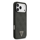 Apple iPhone 18 Pro Max Kılıf Guess Orjinal Lisanslı PU Deri Taşlı Üçgen Logo 4G Desenli Strass Kapak - 3