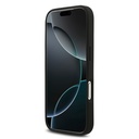 Apple iPhone 18 Pro Kılıf Guess Orjinal Lisanslı M-safe Şarj Özllikli PU Deri Taşlı Üçgen Logo 4G Desenli Strass Kapak - 4