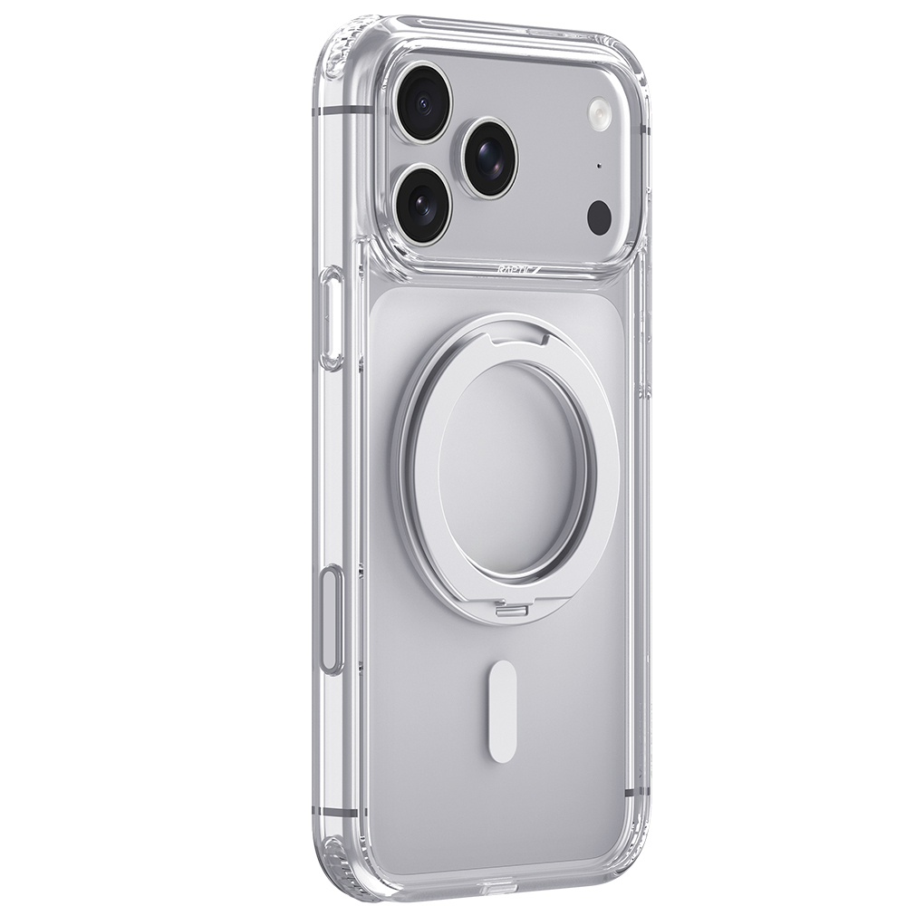 Apple iPhone 18 Pro Kılıf M-safe Şarj Özellikli Raptic Air Stand Serisi Aynalı Arka Yüzey Standlı Kapak - 1