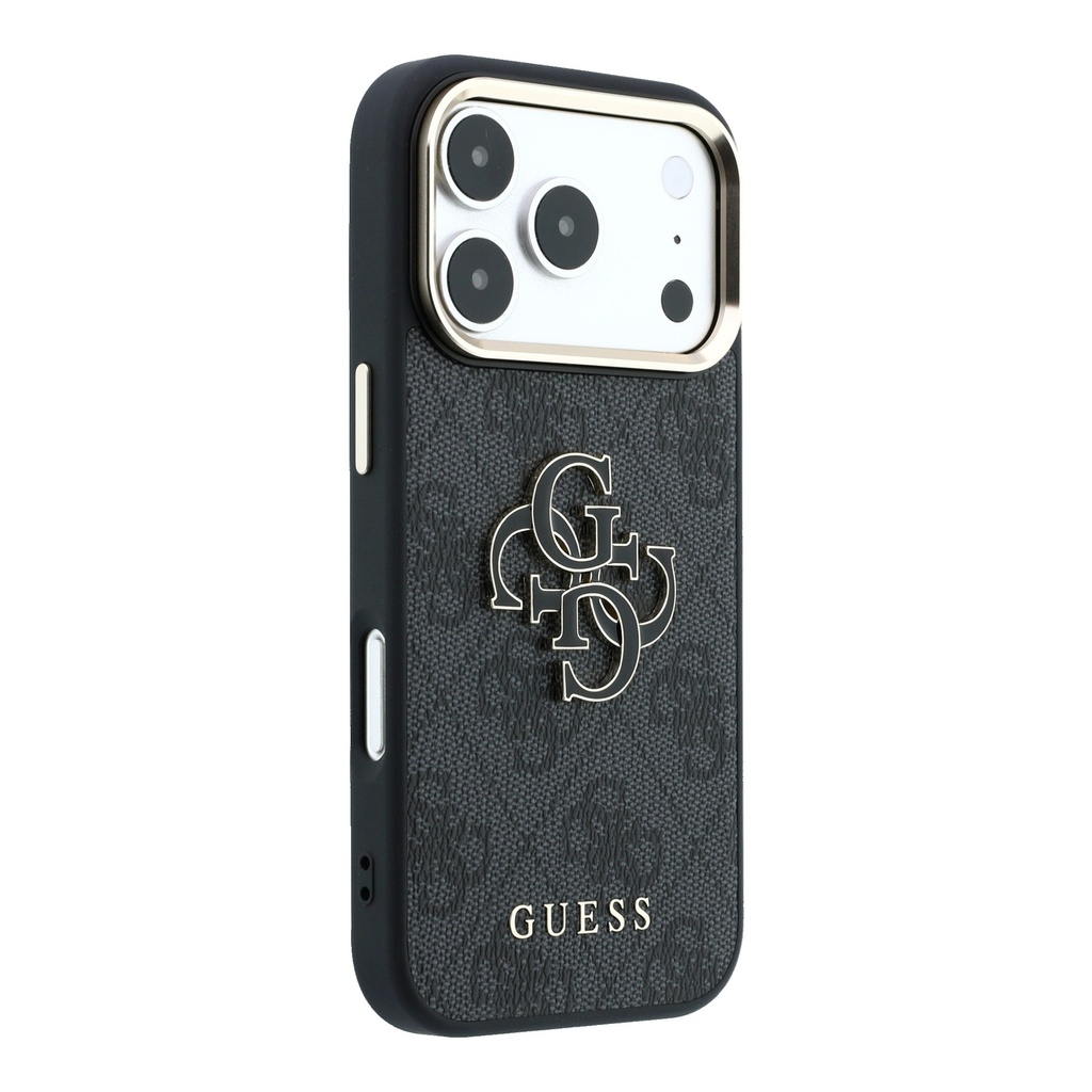 Apple iPhone 18 Pro Max Kılıf Guess Orjinal Lisanslı 4G Büyük Resin Logolu PU Kapak - 3
