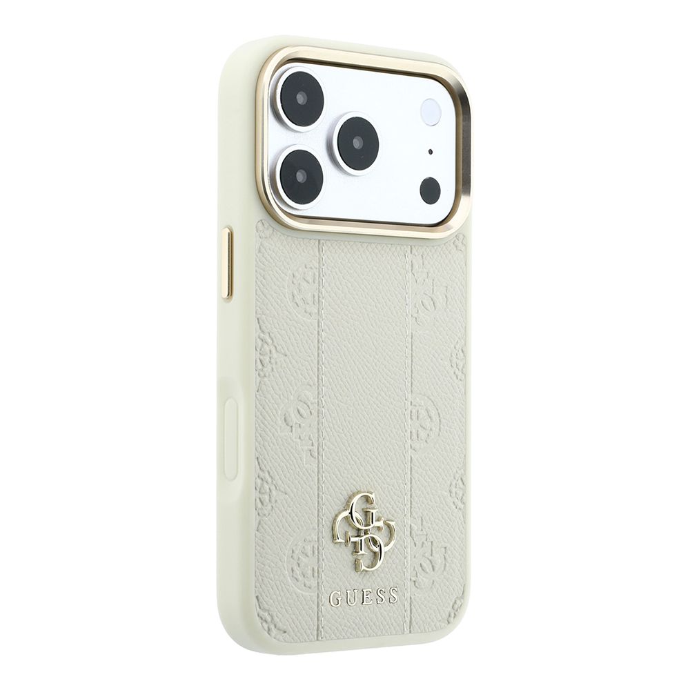 Apple iPhone 18 Pro Kılıf Guess Orjinal Lisanslı M-safe Şarj Özellikli Şeritli Peony 4G ve Yazı Logolu Kapak - 3