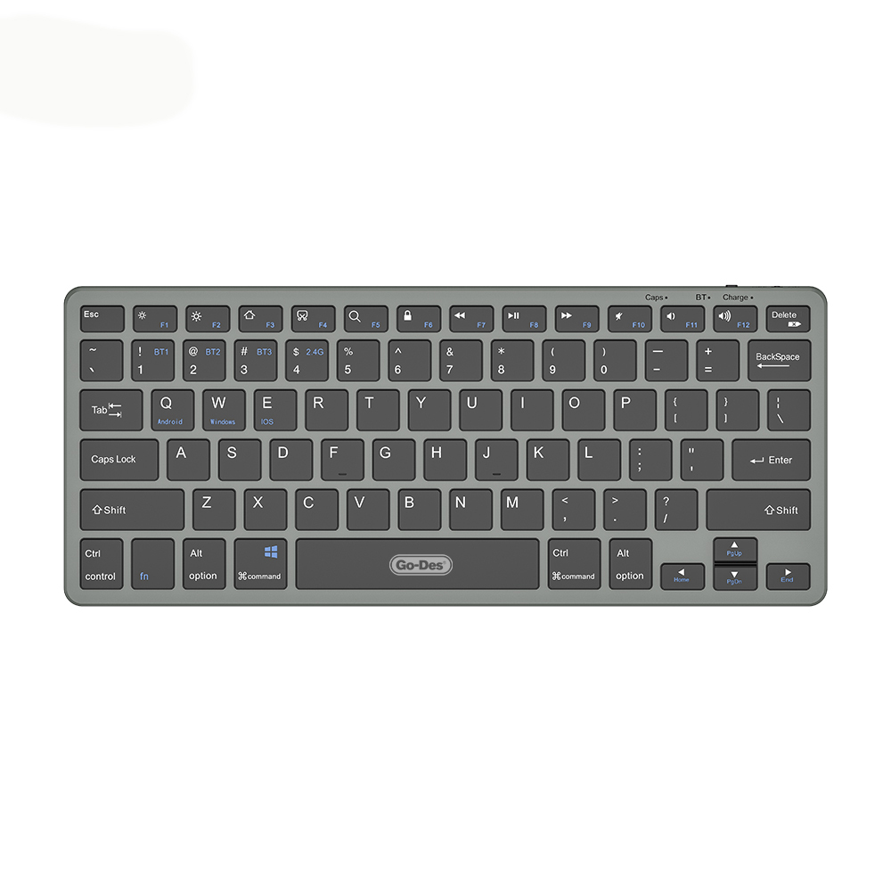 Go Des GD-KB325 Sessiz Tuş Tasarımlı Bluetooth Bağlantılı Kablosuz Klavye - 1