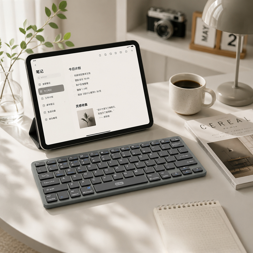 Go Des GD-KB325 Sessiz Tuş Tasarımlı Bluetooth Bağlantılı Kablosuz Klavye - 2