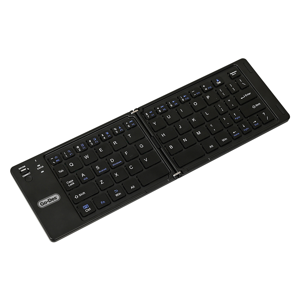 Go Des GD-KB326 Sessiz Tuş Tasarımlı Katlanabilir Bluetooth Bağlantılı Kablosuz Klavye - 1