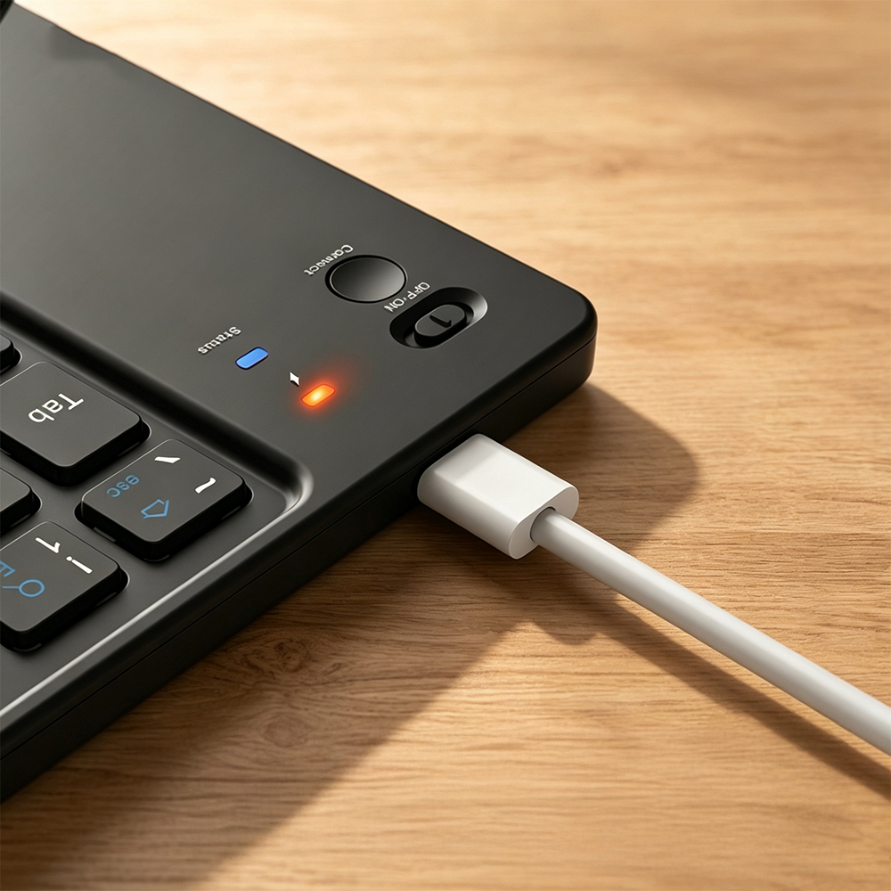 Go Des GD-KB326 Sessiz Tuş Tasarımlı Katlanabilir Bluetooth Bağlantılı Kablosuz Klavye - 3