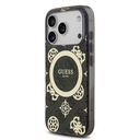 Apple iPhone 18 Pro Kılıf Guess Orjinal Lisanslı M-safe Şarj Özellikli IML Peony ve 4G Desenli Klasik Logolu Kapak - 1