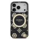 Apple iPhone 18 Pro Kılıf Guess Orjinal Lisanslı M-safe Şarj Özellikli IML Peony ve 4G Desenli Klasik Logolu Kapak - 2