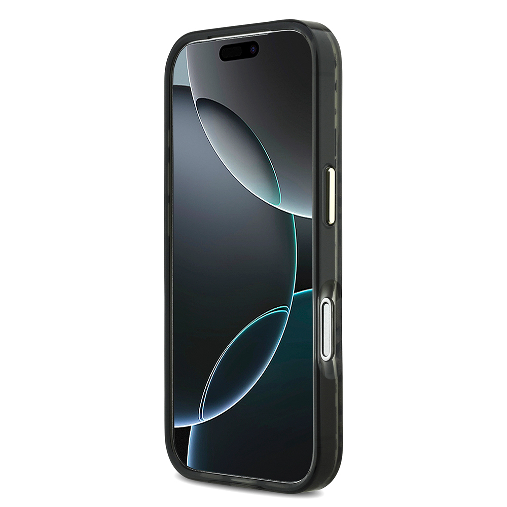 Apple iPhone 18 Pro Kılıf Guess Orjinal Lisanslı M-safe Şarj Özellikli Üçgen Logolu Simli Leopar Desenli Kapak - 4