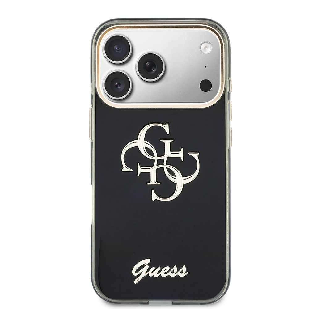 Apple iPhone 18 Pro Kılıf Guess Orjinal Lisanslı Yazı ve 4G Büyük Metal Logolu Silikon Kapak - 2