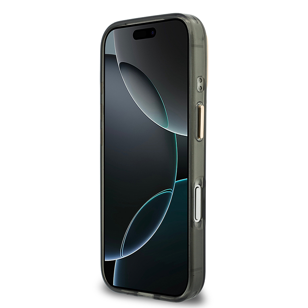 Apple iPhone 18 Pro Kılıf Guess Orjinal Lisanslı Yazı ve 4G Büyük Metal Logolu Silikon Kapak - 4
