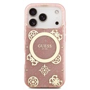 Apple iPhone 18 Pro Max Kılıf Guess Orjinal Lisanslı M-safe Şarj Özellikli IML Peony ve 4G Desenli Klasik Logolu Kapak - 2