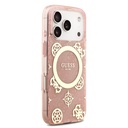 Apple iPhone 18 Pro Max Kılıf Guess Orjinal Lisanslı M-safe Şarj Özellikli IML Peony ve 4G Desenli Klasik Logolu Kapak - 3