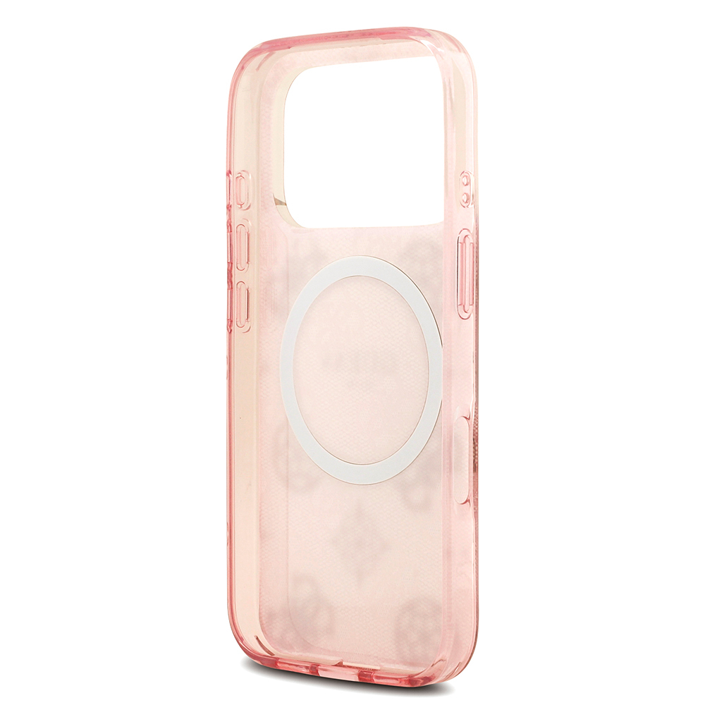 Apple iPhone 18 Pro Max Kılıf Guess Orjinal Lisanslı M-safe Şarj Özellikli IML Peony ve 4G Desenli Klasik Logolu Kapak - 6