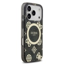 Apple iPhone 18 Pro Max Kılıf Guess Orjinal Lisanslı M-safe Şarj Özellikli IML Peony ve 4G Desenli Klasik Logolu Kapak - 3