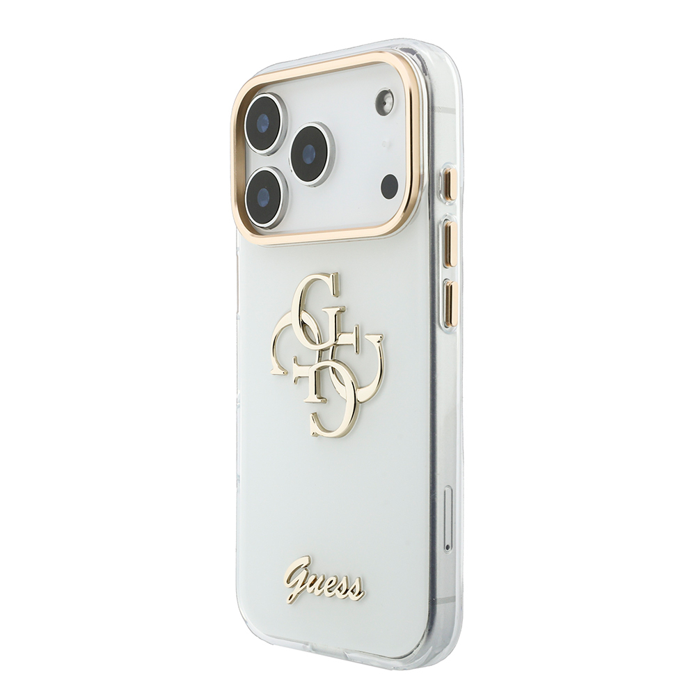 Apple iPhone 18 Pro Max Kılıf Guess Orjinal Lisanslı Yazı ve 4G Büyük Metal Logolu Silikon Kapak - 1