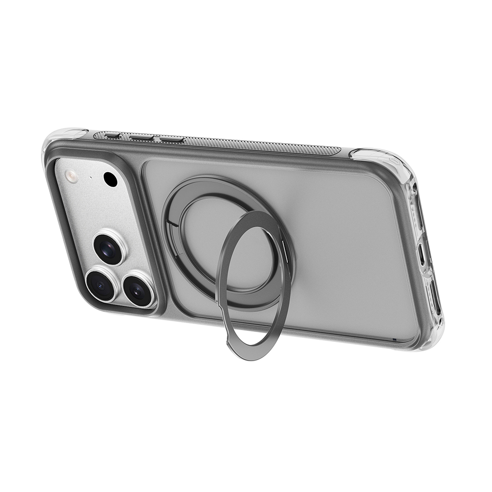 Apple iPhone 17 Pro Uyumlu Kılıf Wiwu AG-203 AeroGuard Ultra Serisi M-safe Şarj Özellikli Airbag Tasarımlı Standlı Kapak - 1