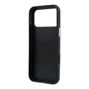 Apple iPhone 18 Pro Kılıf Guess Orjinal Lisanslı M-safe Şarj Özellikli PU Metal Üçgen Logolu Karbon Fiber Kevlar Kapak - 6