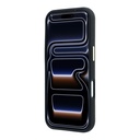 Apple iPhone 18 Pro Kılıf Guess Orjinal Lisanslı M-safe Şarj Özellikli PU Metal Üçgen Logolu Karbon Fiber Kevlar Kapak - 4