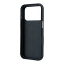 Apple iPhone 18 Pro Kılıf Guess Orjinal Lisanslı M-safe Şarj Özellikli PU Metal Üçgen Logolu Karbon Fiber Kevlar Kapak - 6
