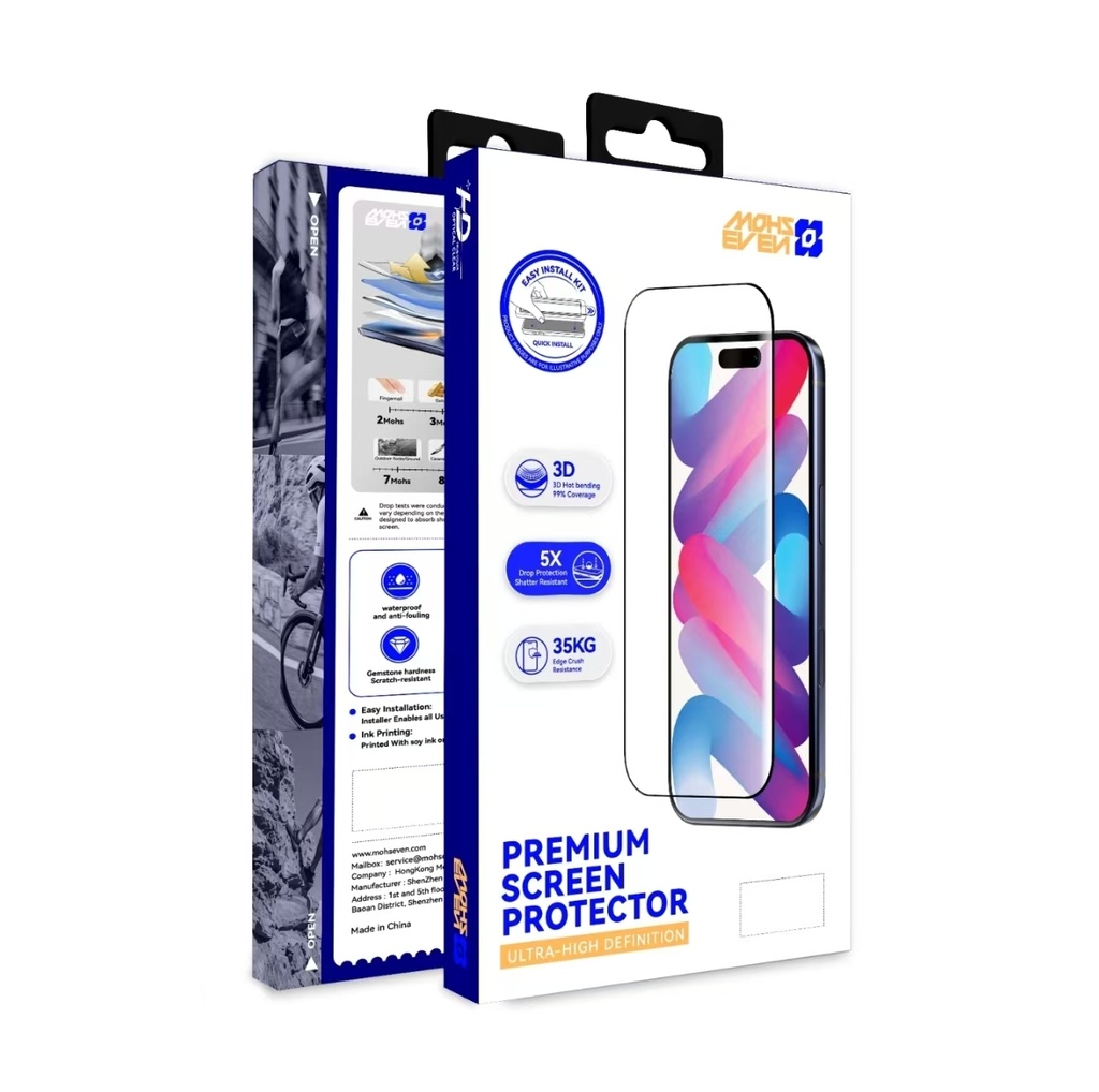 Apple iPhone 18 Pro Max Mohseven M6 Privacy Temperli Cam Ekran Koruyucu + Kolay Uygulama Aparatı - 5