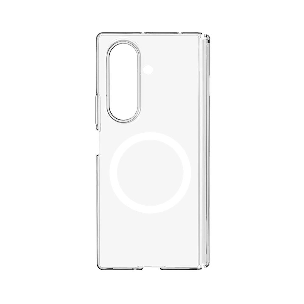 Samsung Galaxy Z Fold 7 Uyumlu Kılıf M-safe Şarj Özellikli Transparan Sert PC Wlons Pita Kapak - 1