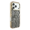 Apple iPhone 18 Pro Max Kılıf Guess Orjinal Lisanslı M-safe Şarj Özellikli Üçgen Logolu Zebra Desenli Silikon Kapak - 3