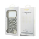 Apple iPhone 18 Pro Max Kılıf Guess Orjinal Lisanslı M-safe Şarj Özellikli Üçgen Logolu Zebra Desenli Silikon Kapak - 7