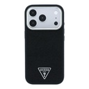 Apple iPhone 18 Pro Max Kılıf Guess Orjinal Lisanslı M-safe Şarj Özellikli Grained Triangle Kapak - 2