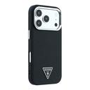 Apple iPhone 18 Pro Max Kılıf Guess Orjinal Lisanslı M-safe Şarj Özellikli Grained Triangle Kapak - 3