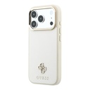 Apple iPhone 18 Pro Max Kılıf Guess Orjinal Lisanslı M-safe Şarj Özellikli Klasik Yazı ve 4G Logolu PU Deri Saffiano Kapak - 1
