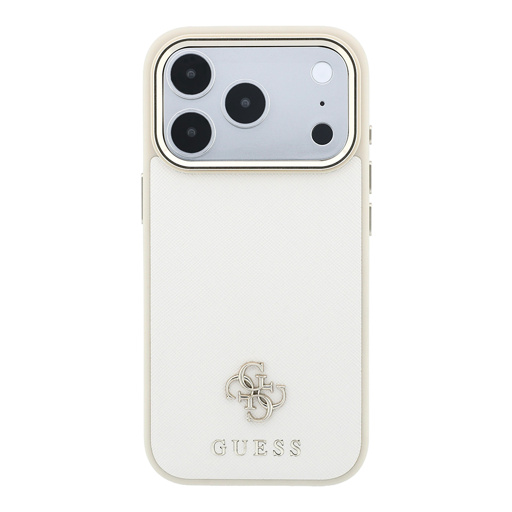Apple iPhone 18 Pro Max Kılıf Guess Orjinal Lisanslı M-safe Şarj Özellikli Klasik Yazı ve 4G Logolu PU Deri Saffiano Kapak - 2
