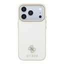 Apple iPhone 18 Pro Max Kılıf Guess Orjinal Lisanslı M-safe Şarj Özellikli Klasik Yazı ve 4G Logolu PU Deri Saffiano Kapak - 2